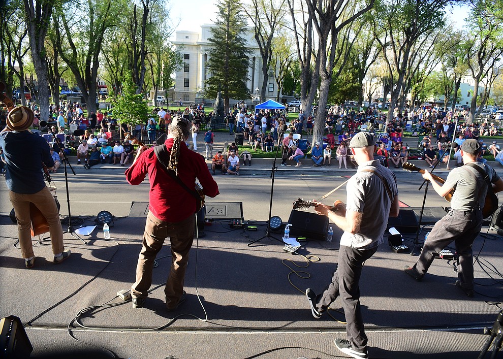 The Haymarket Squares perform at the Whiskey Off Road in Prescott Saturday, April 27. (Les Stukenberg/Courier)