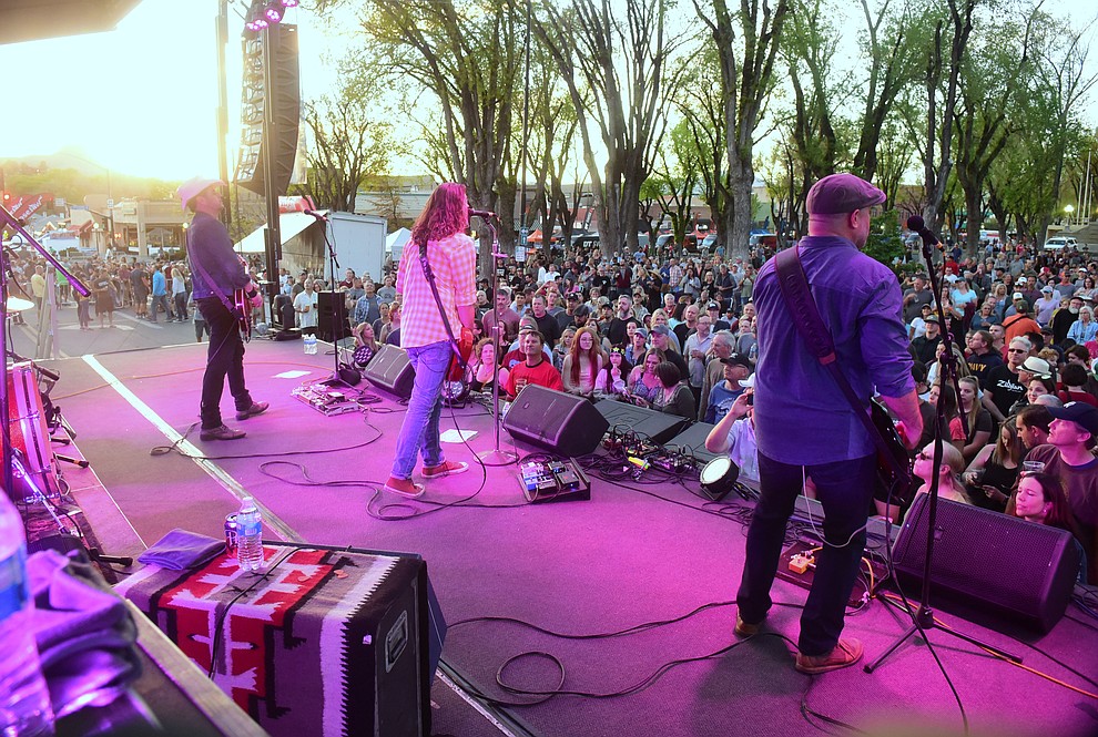 Roger Clyne and the Peacemakers perform at the Whiskey Off Road in Prescott Saturday, April 27. (Les Stukenberg/Courier)
