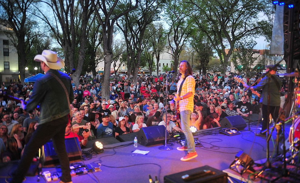 Roger Clyne and the Peacemakers perform at the Whiskey Off Road in Prescott Saturday, April 27. (Les Stukenberg/Courier)