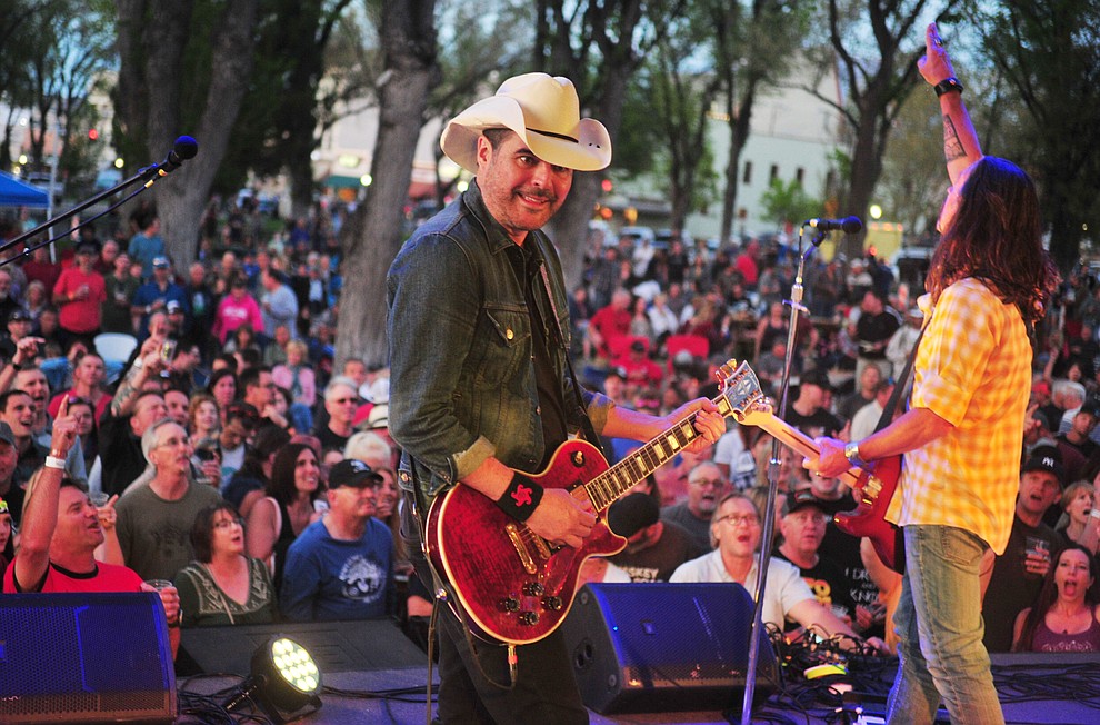 Roger Clyne and the Peacemakers perform at the Whiskey Off Road in Prescott Saturday, April 27. (Les Stukenberg/Courier)