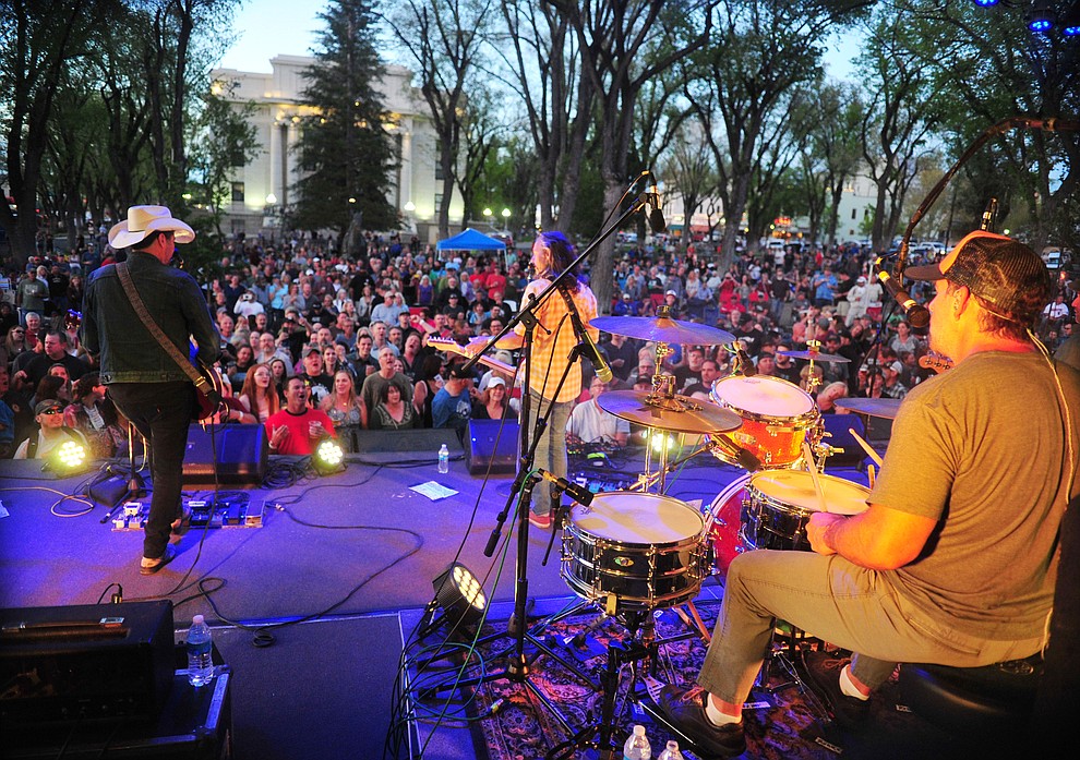 Roger Clyne and the Peacemakers perform at the Whiskey Off Road in Prescott Saturday, April 27. (Les Stukenberg/Courier)