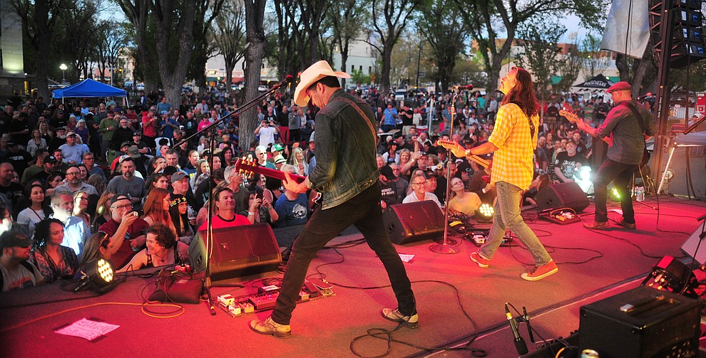Roger Clyne and the Peacemakers perform at the Whiskey Off Road in Prescott Saturday, April 27. (Les Stukenberg/Courier)