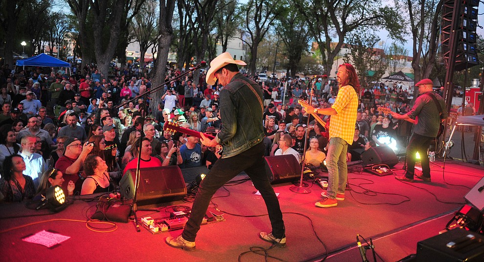 Roger Clyne and the Peacemakers perform at the Whiskey Off Road in Prescott Saturday, April 27. (Les Stukenberg/Courier)