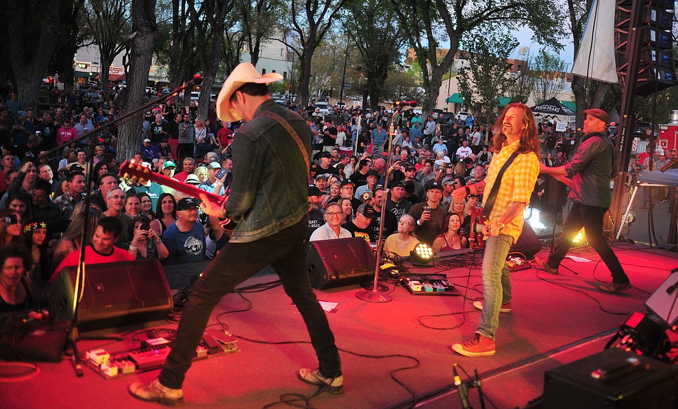 Roger Clyne and the Peacemakers perform at the Whiskey Off Road in Prescott Saturday, April 27. (Les Stukenberg/Courier)