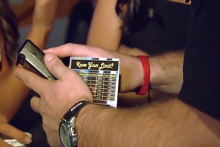 The Arizona Governor’s Office of Highway Safety prints out thousands of Know Your Limit cards and gives them to law enforcement agencies for free so they may pass them out to the public. (Screenshot Scottsdale Police video)
