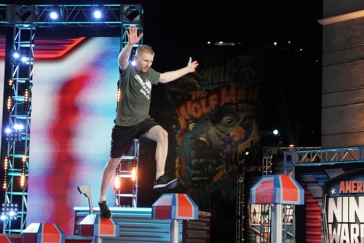 Corey McCoy of Prescott, aka “The Chainsaw Ninja,” competes on American Ninja Warrior during the Los Angeles qualifiers in March. (Michael Becker/NBC, Courtesy)