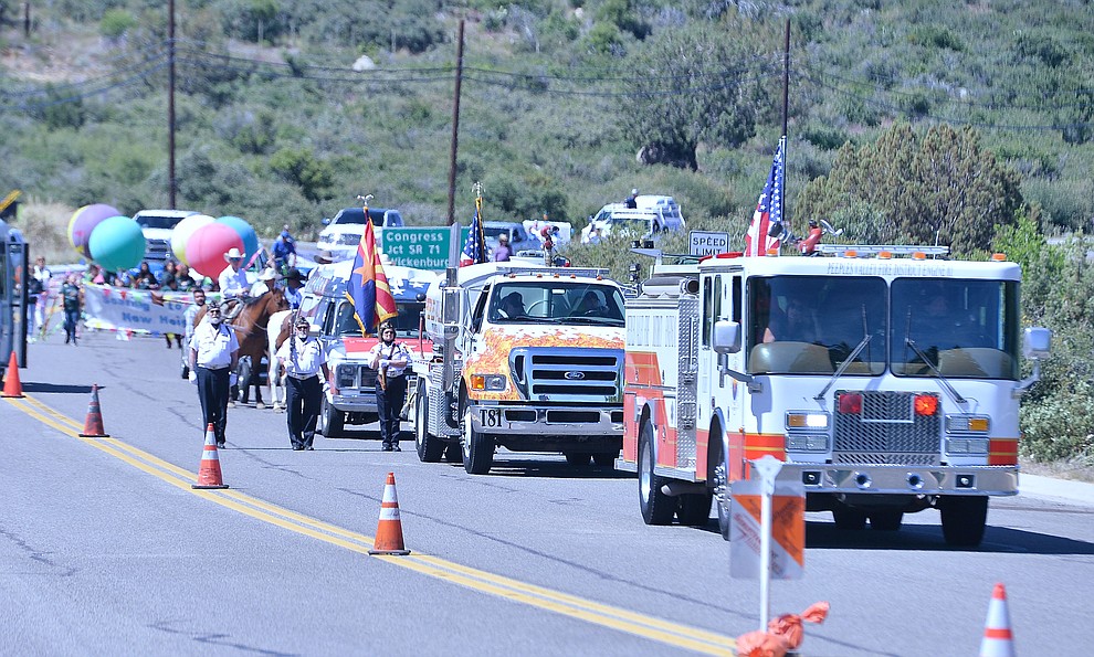 The 50th annual Yarnell Daze started off the day with a parade along Highway 89 in Yarnell Saturday, May 18. (Les Stukenberg/Courier)