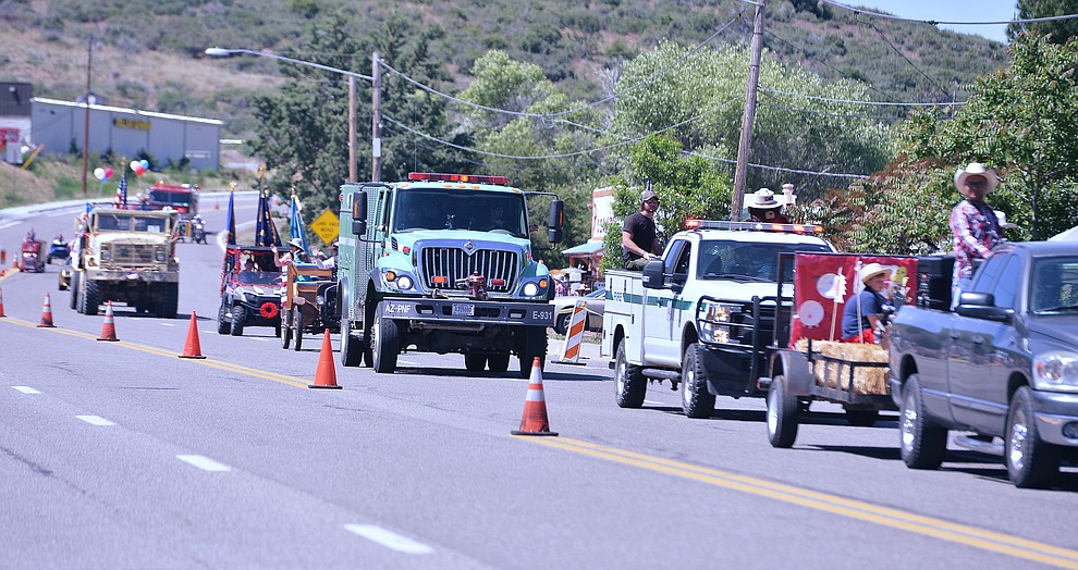 The 50th annual Yarnell Daze started off the day with a parade along Highway 89 in Yarnell Saturday, May 18. (Les Stukenberg/Courier)
