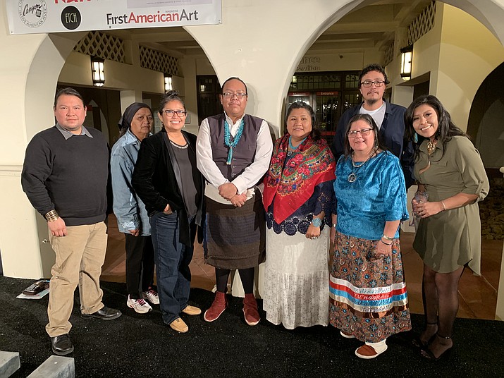 Students of Diné College’s Navajo Cultural Arts Program (NCAP) pose for a recent photo. NCAP recently received a $540,500 grant.  (Photo courtesy of Ed McCombs/Diné College)