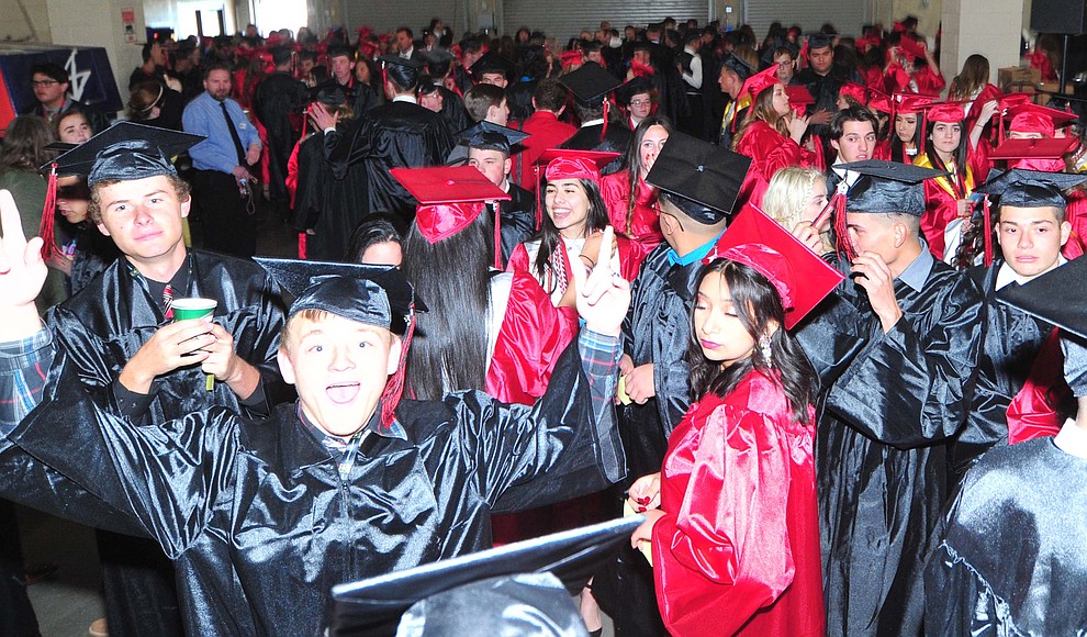 Students are ready as Bradshaw Mountain High School graduated 334 students in a commencement ceremony Thursday, May 23 at the Findlay Toyota Center in Prescott Valley. (Les Stukenberg/Courier)