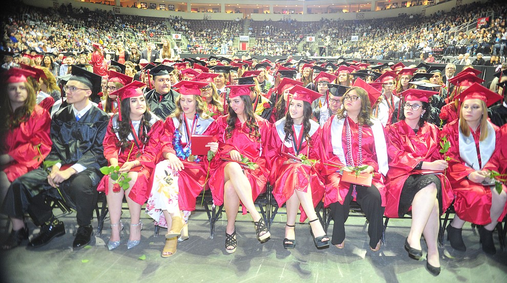 Bradshaw Mountain High School graduated 334 students in a commencement ceremony Thursday, May 23 at the Findlay Toyota Center in Prescott Valley. (Les Stukenberg/Courier)