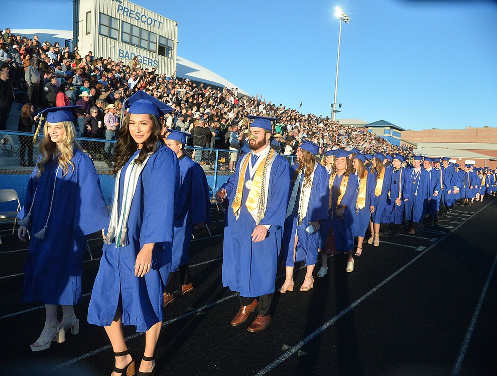 Prescott High School graduated 301 students in a commencement ceremony Friday, May 24 on Bill Shepard Field in Prescott. (Les Stukenberg/Courier)