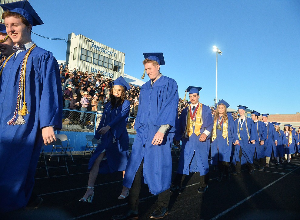 Prescott High School graduated 301 students in a commencement ceremony Friday, May 24 on Bill Shepard Field in Prescott. (Les Stukenberg/Courier)