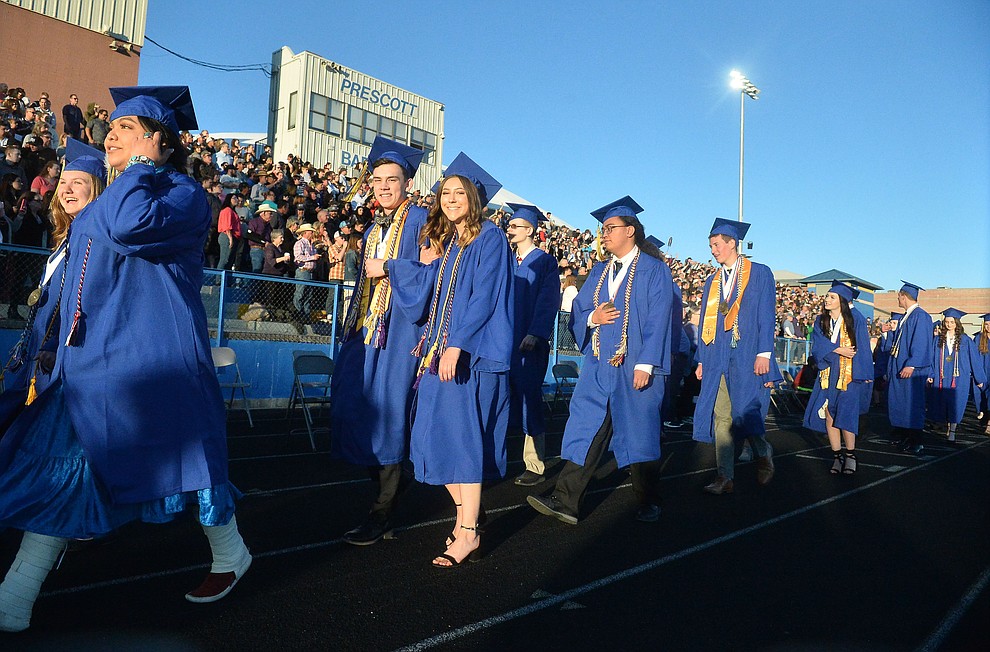 Prescott High School graduated 301 students in a commencement ceremony Friday, May 24 on Bill Shepard Field in Prescott. (Les Stukenberg/Courier)