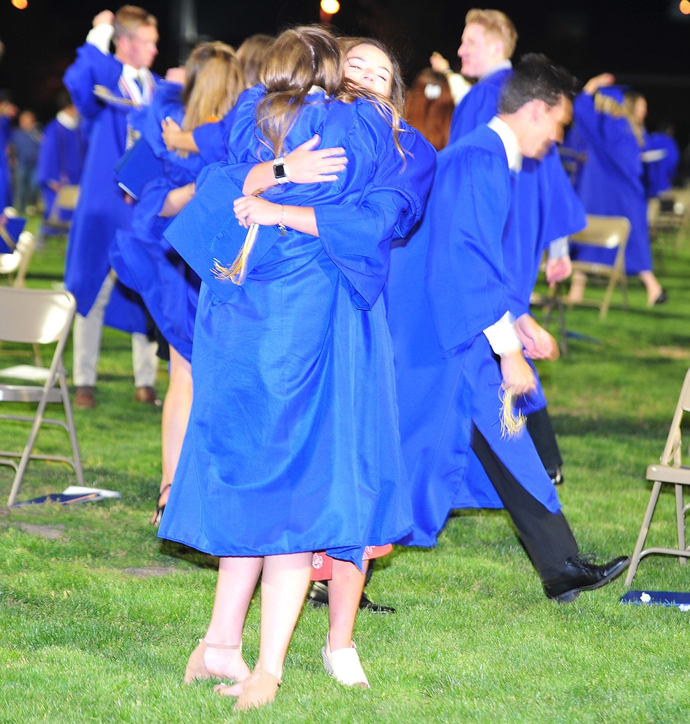 Celebration ensues as Prescott High School graduated 301 students in a commencement ceremony Friday, May 24 on Bill Shepard Field in Prescott. (Les Stukenberg/Courier)