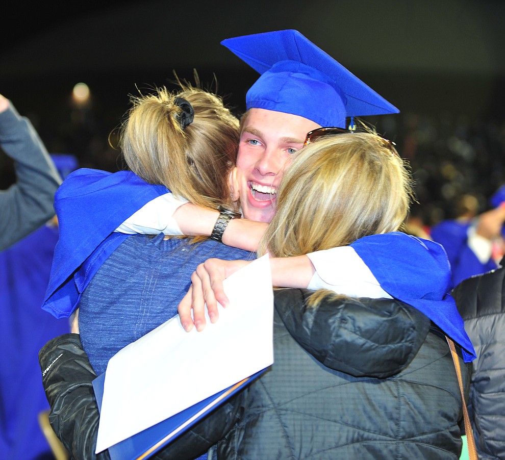 Celebration ensues as Prescott High School graduated 301 students in a commencement ceremony Friday, May 24 on Bill Shepard Field in Prescott. (Les Stukenberg/Courier)