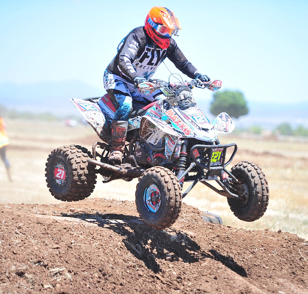 Quads were in action at the noon time hour during Arizona Off Road Promotion's Prescott Valley Grand Prix near the Findlay Toyota Center Saturday, May 25. in Prescott Valley. (Les Stukenberg/Courier)