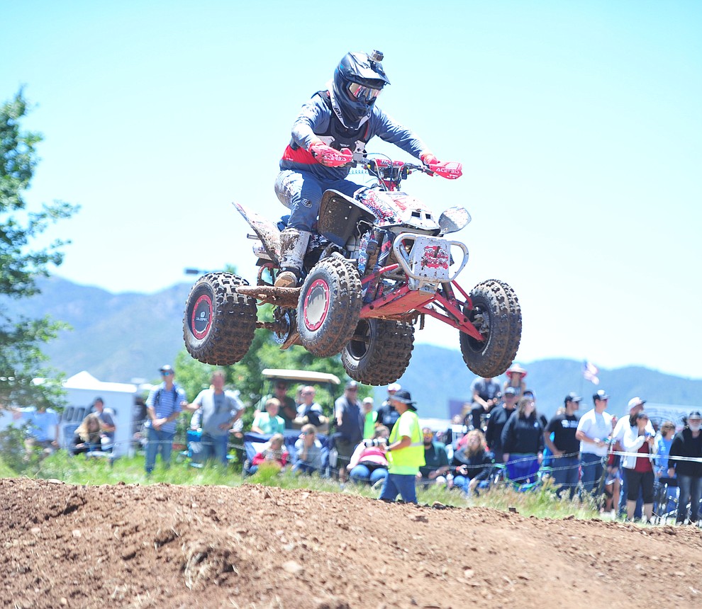 Quads were in action at the noon time hour during Arizona Off Road Promotion's Prescott Valley Grand Prix near the Findlay Toyota Center Saturday, May 25. in Prescott Valley. (Les Stukenberg/Courier)