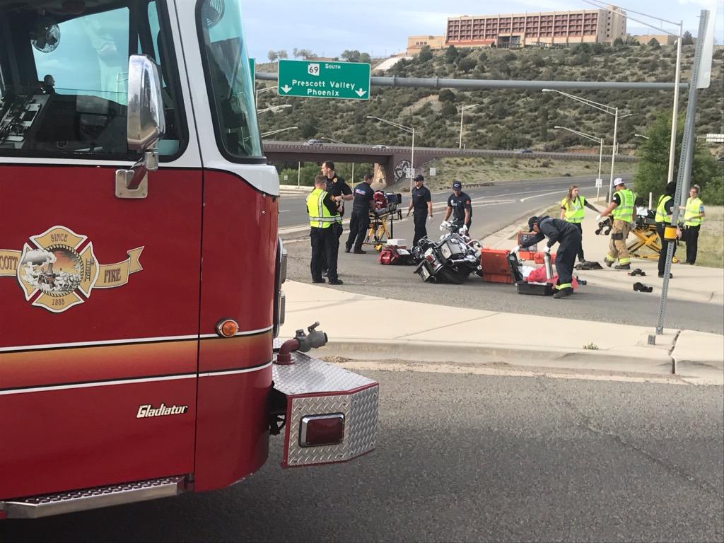 2 injured in motorcycle accident, flown via helicopter to Phoenix