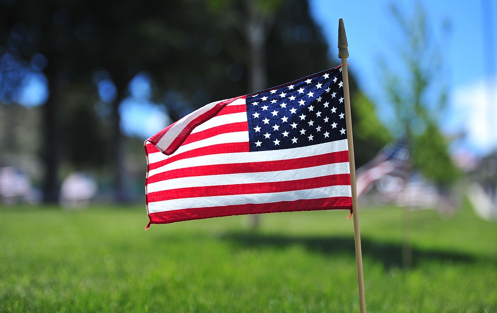 Flags were placed on all the gravesites for the Memorial Day Ceremony at the National Cemetery Monday, May 27 in Prescott. (Les Stukenberg/Courier)