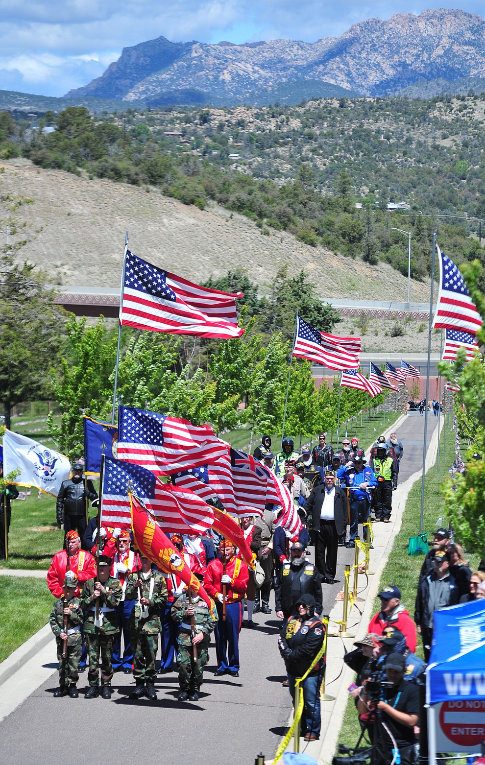 The colors are presented during the Memorial Day Ceremony at the National Cemetery Monday, May 27 in Prescott. (Les Stukenberg/Courier)