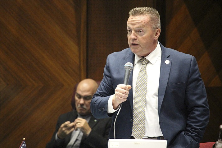 Republican Rep. Anthony Kern at the Arizona Capitol on May 4, 2017. The House and Senate approved HB 2466, allowing victims of sexual assault more time to sue their assailants, and Gov. Doug Ducey signed it just hours later Monday, May 27, 2019. (Bob Christie/AP, file)