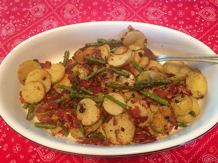 This is a new potato/asparagus dish. Try it with grilled pork chops! (Diane DeHamer/Courtesy)