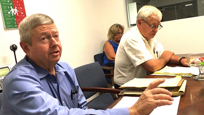 Andy Groseta (left) and Phil Terbell of the Committee for Better Upper Verde Valley Schools. VVN file photo