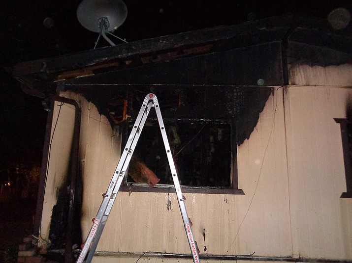 A house on Judy Ave. in Chino Valley is considered a total loss after a fire Wednesday morning, June 5. Three cats died in the blaze. (Central Arizona Fire and Medical Authority/Courtesy)