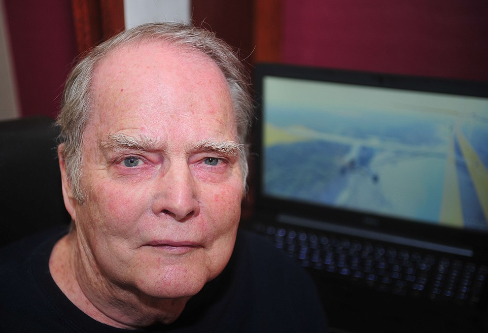 Prescott resident Bill Morrison has been traveling to the Normandie region of France since 1949 at his Prescott home Tuesday, May 21. (Les Stukenberg/Courier)