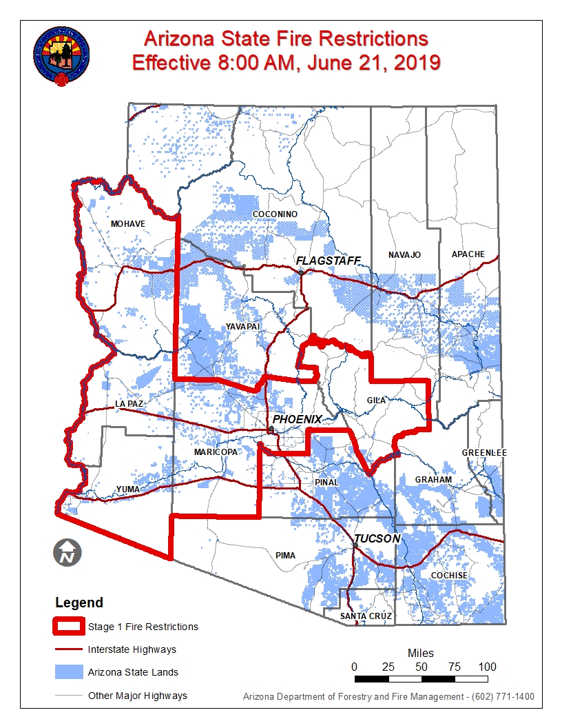 Fire restrictions on state lands start Friday in Gila, La Paz, Maricopa