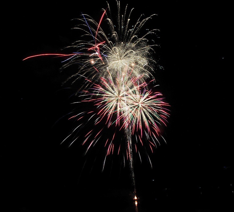 Fireworks explode at the City of Prescott's Watson Lake Fourth of July Celebration Thursday July 4, 2019. (Les Stukenberg/Courier)