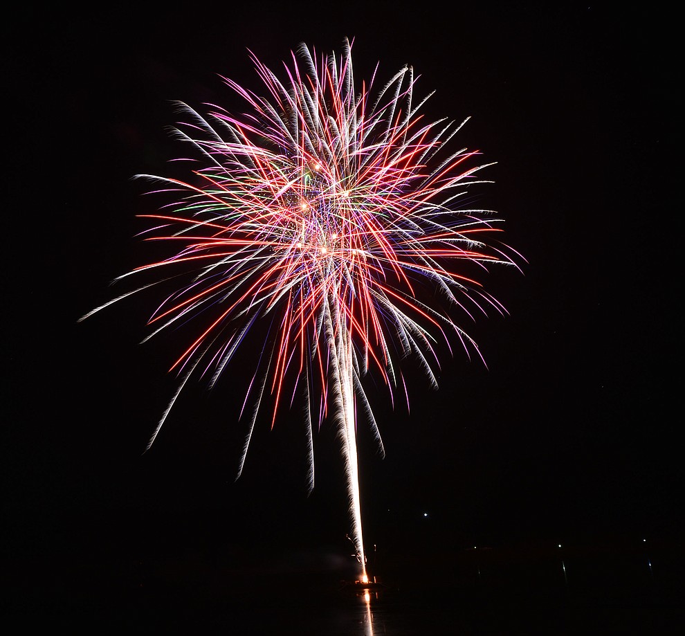 Fireworks explode at the City of Prescott's Watson Lake Fourth of July Celebration Thursday July 4, 2019. (Les Stukenberg/Courier)