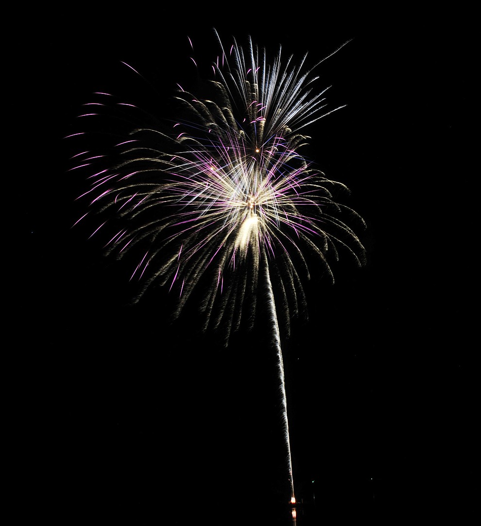 Fireworks explode at the City of Prescott's Watson Lake Fourth of July Celebration Thursday July 4, 2019. (Les Stukenberg/Courier)