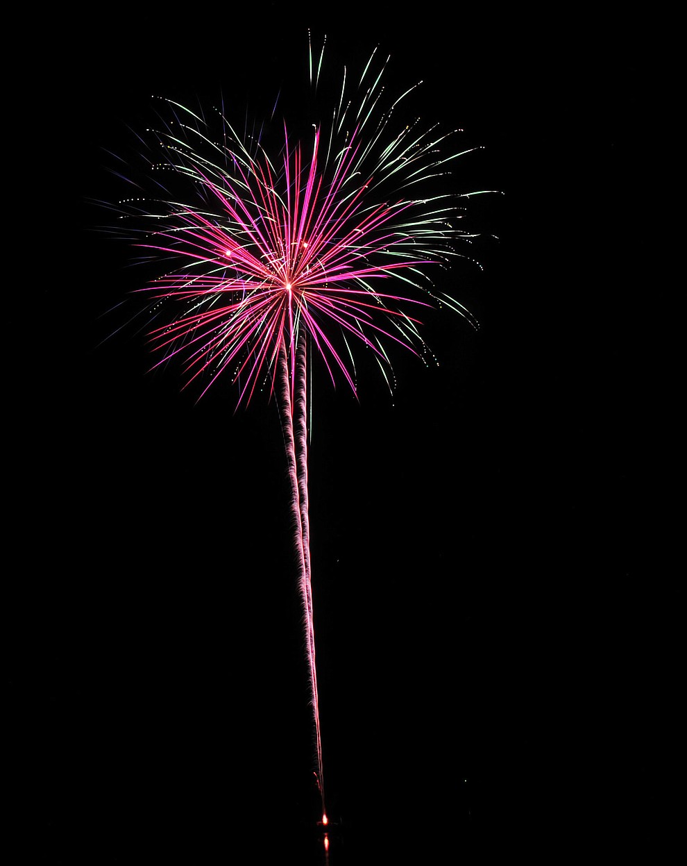 Fireworks explode at the City of Prescott's Watson Lake Fourth of July Celebration Thursday July 4, 2019. (Les Stukenberg/Courier)