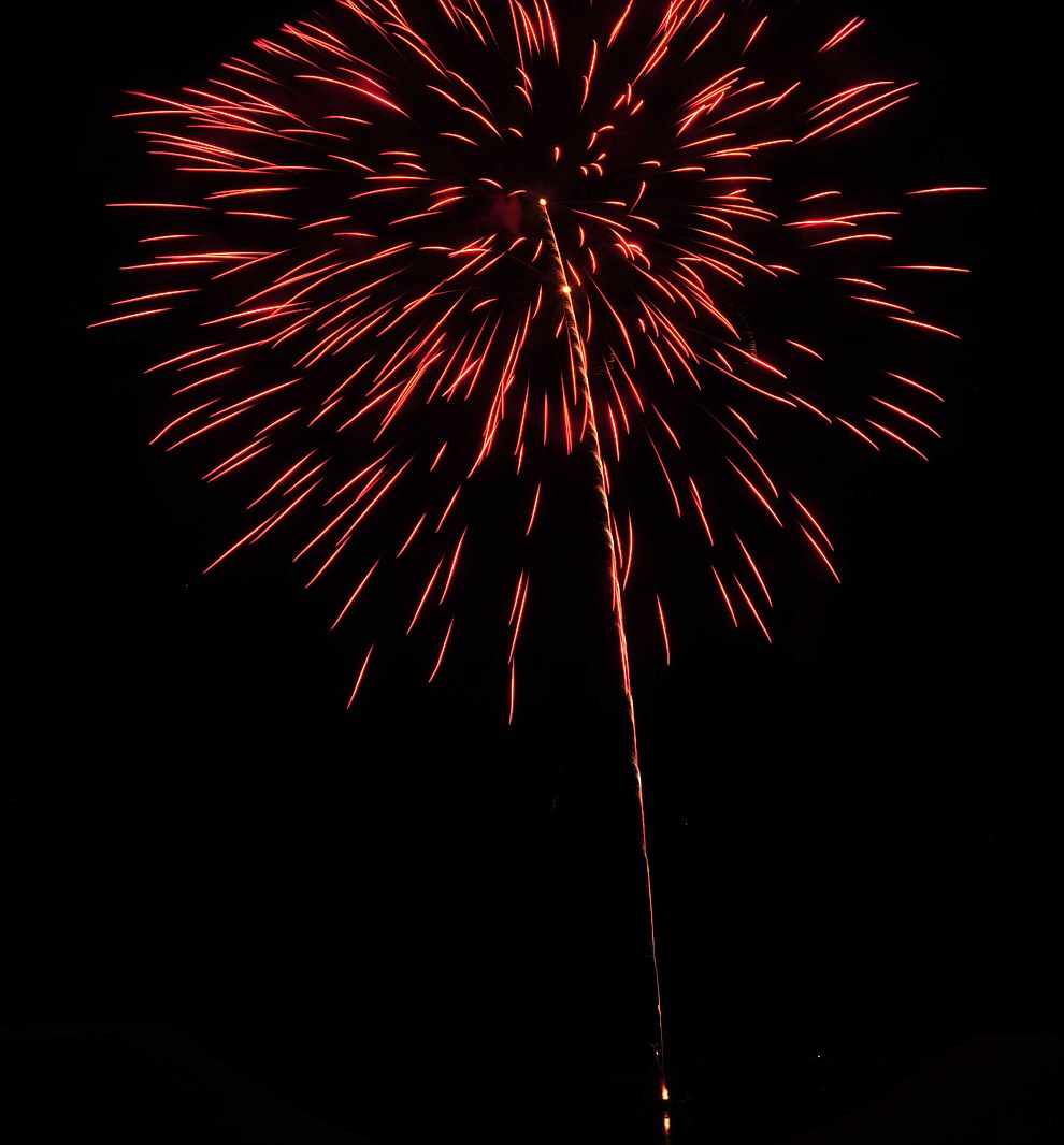 Fireworks explode at the City of Prescott's Watson Lake Fourth of July Celebration Thursday July 4, 2019. (Les Stukenberg/Courier)
