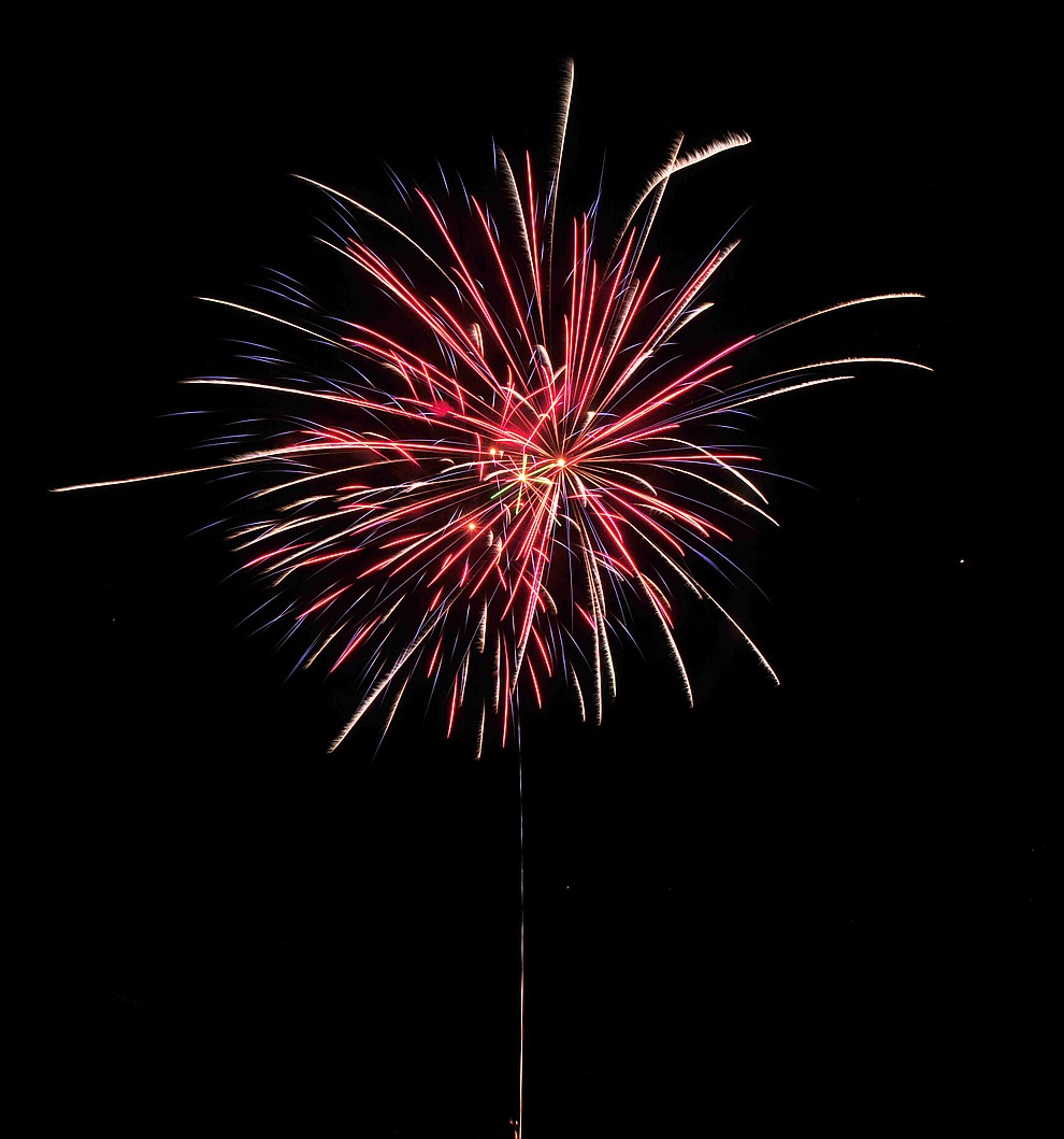 Fireworks explode at the City of Prescott's Watson Lake Fourth of July Celebration Thursday July 4, 2019. (Les Stukenberg/Courier)