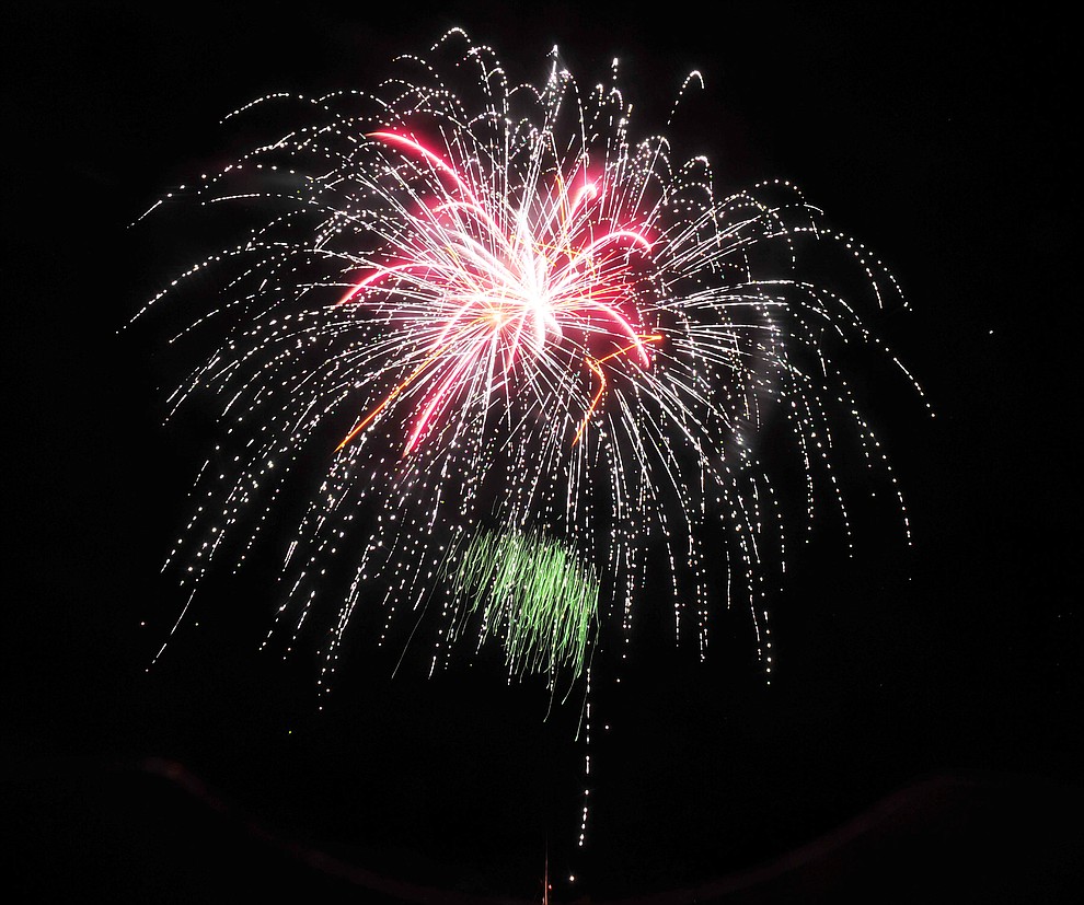 Fireworks explode at the City of Prescott's Watson Lake Fourth of July Celebration Thursday July 4, 2019. (Les Stukenberg/Courier)