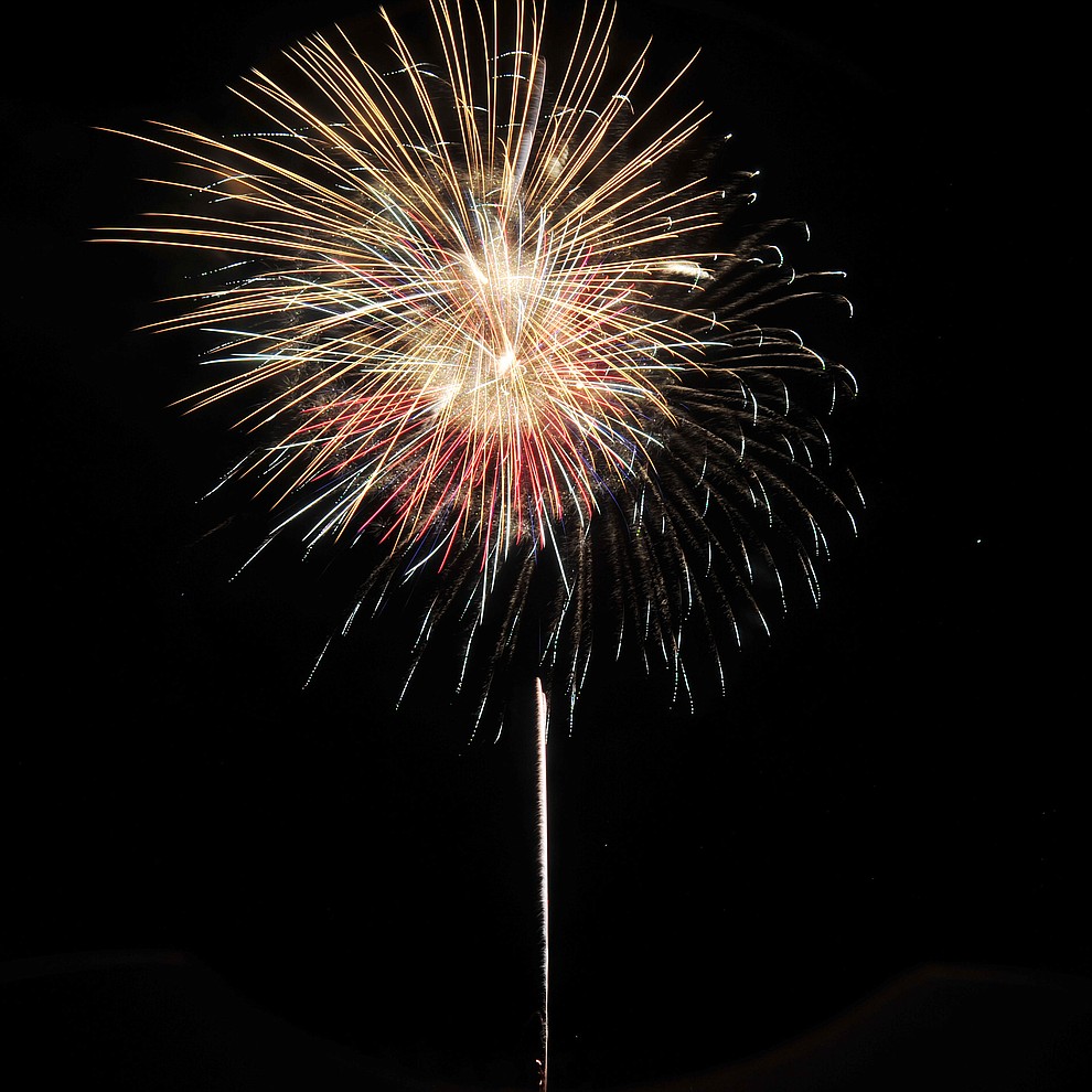 Fireworks explode at the City of Prescott's Watson Lake Fourth of July Celebration Thursday July 4, 2019. (Les Stukenberg/Courier)