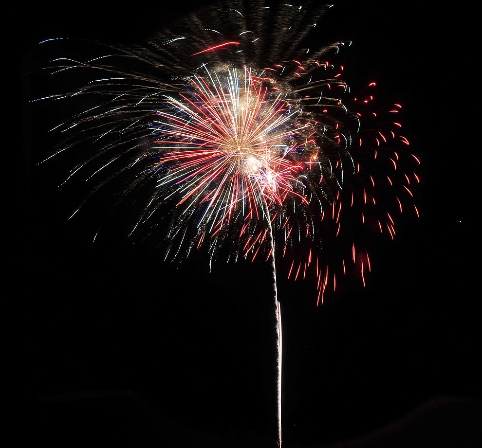 Fireworks explode at the City of Prescott's Watson Lake Fourth of July Celebration Thursday July 4, 2019. (Les Stukenberg/Courier)