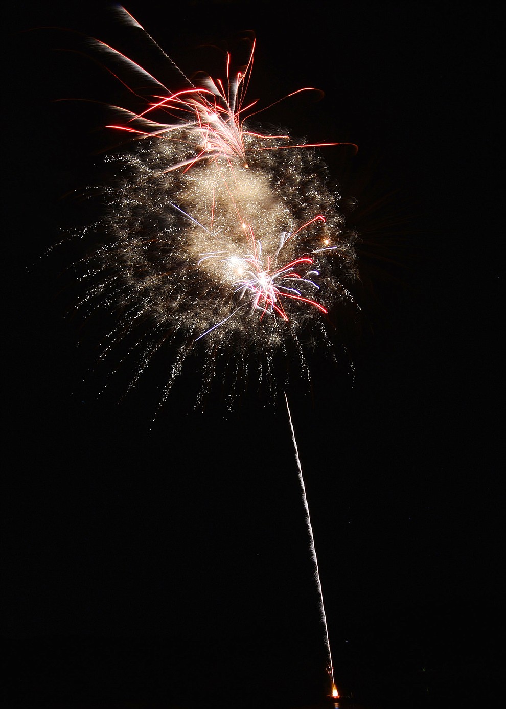 Fireworks explode at the City of Prescott's Watson Lake Fourth of July Celebration Thursday July 4, 2019. (Les Stukenberg/Courier)