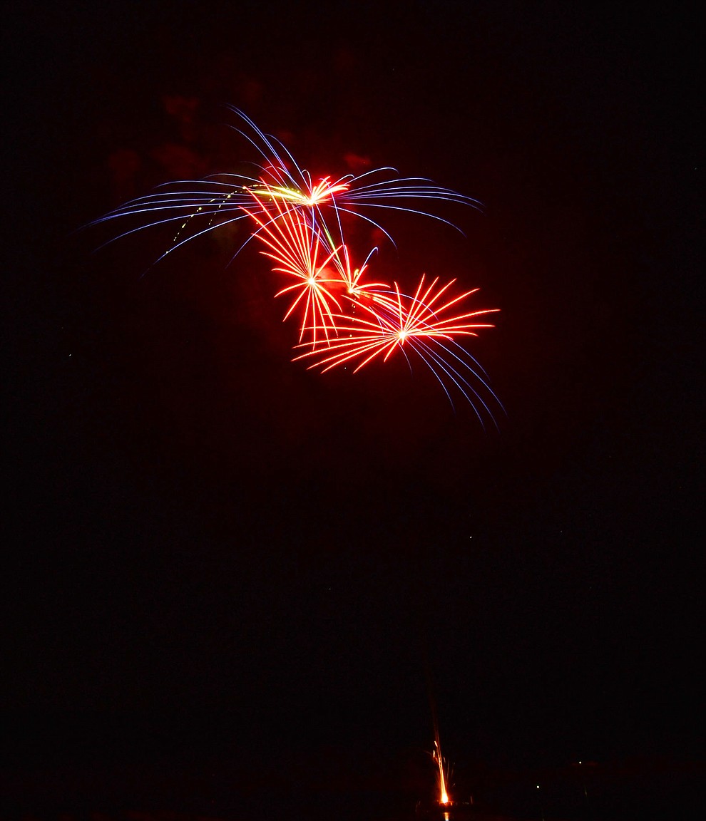 Fireworks explode at the City of Prescott's Watson Lake Fourth of July Celebration Thursday July 4, 2019. (Les Stukenberg/Courier)