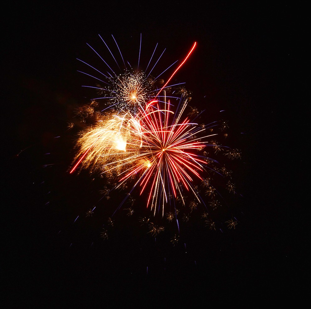 Fireworks explode at the City of Prescott's Watson Lake Fourth of July Celebration Thursday July 4, 2019. (Les Stukenberg/Courier)