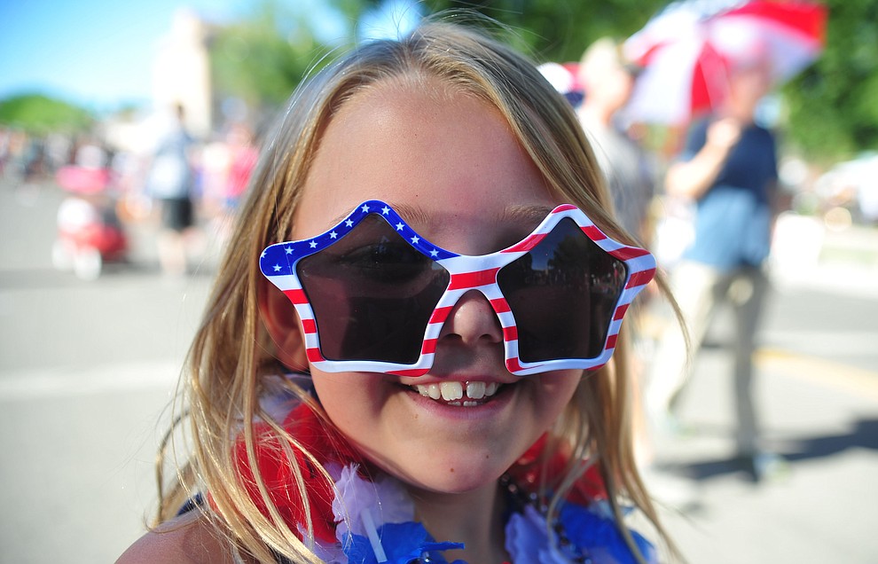 Ember Barnum during the 78th annual Kiwanis Kiddie Parade along Cortez Street in downtown Prescott Friday July 5, 2019. (Les Stukenberg/Courier)