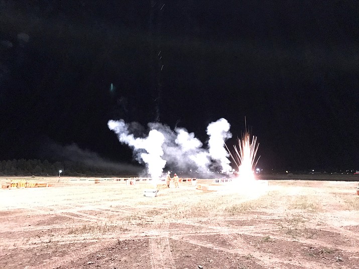 Firefighters spent weeks preparing for a safe and spectacular fireworks display for the city of Williams. (WGCN/photo)