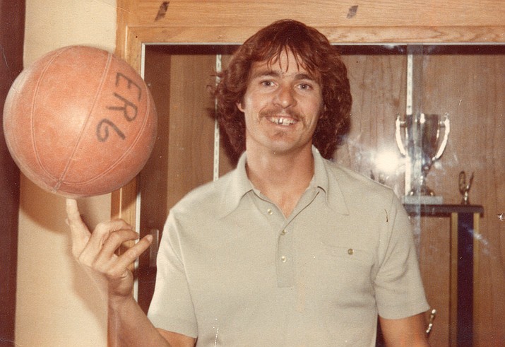 Larry Stephan twirling a basketball soon after he arrived on campus in 1979 as director of intramural sports. He eventually was promoted to athletic director, associate dean and then dean of students in 2009. (Embry-Riddle/Courtesy)