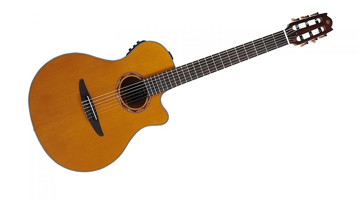 A Yamaha guitar, similar to this one, was among more than a dozen musical instruments and sound items stolen Monday morning from Verde Valley Discount Music in Cottonwood.