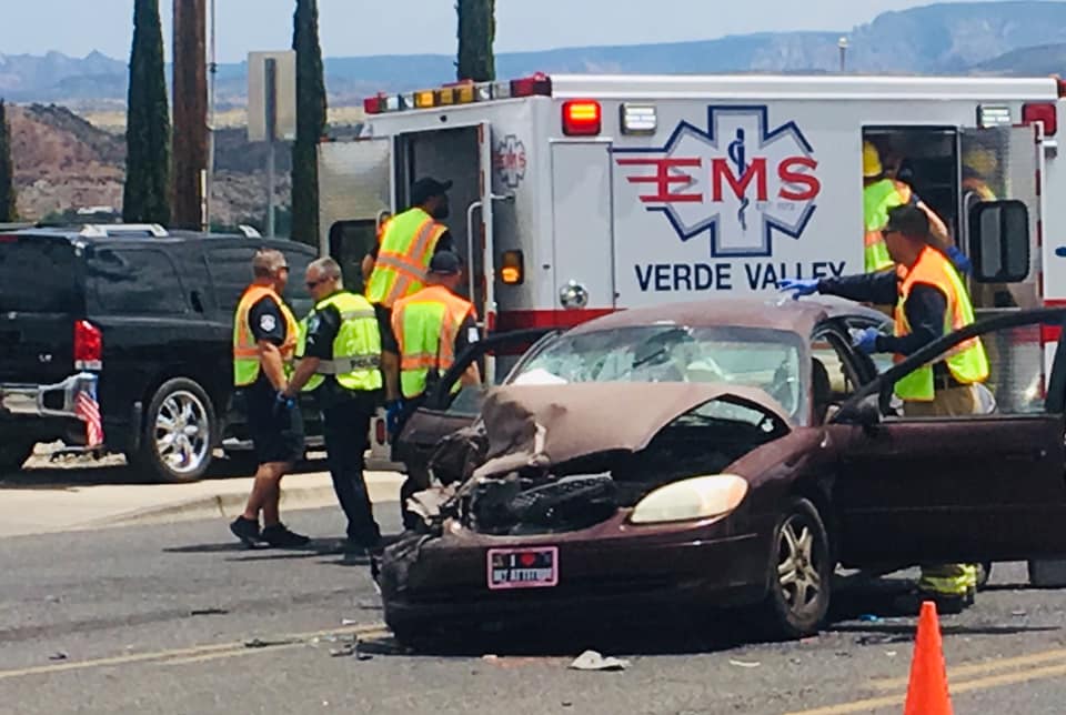Two sent to hospital following headon crash in Cottonwood The Verde