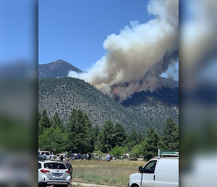 The Museum Fire was reported about 11 a.m. on Sunday by fire lookouts and calls from concerned citizens. An evacuation notice was issued for some recreational areas as firefighters battle the growing wildfire north of Flagstaff. (Coconino County Emergency Management)