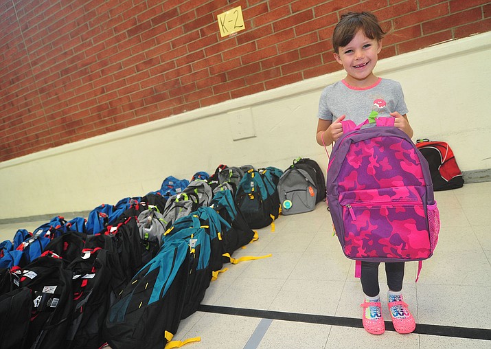 Backpacks go quickly at Prescott  back to school event  